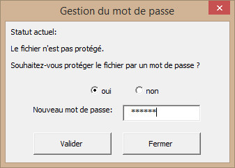 Gestion du mot de passe